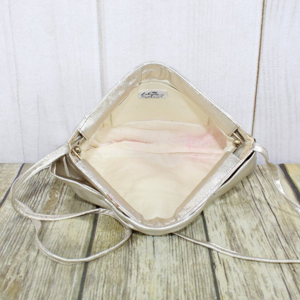 Vintage La Regale Silver Acetate Handmade Purse Evening Bag - Picture 10 of 13
